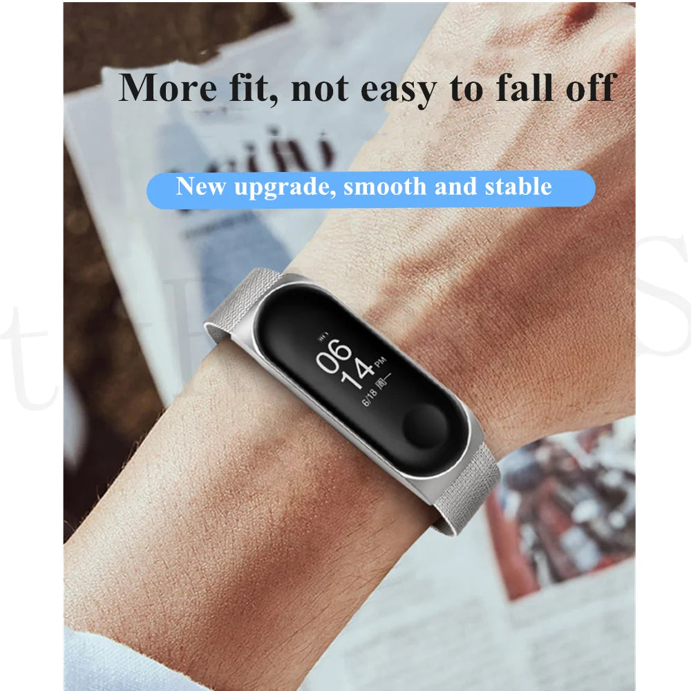 Metal Strap bracelet for Xiaomi mi band 7 6 5 3 4 strap Stainless Steel MiBand 4 Smart Wrist Strap for xiao mi miband 4 3 straps