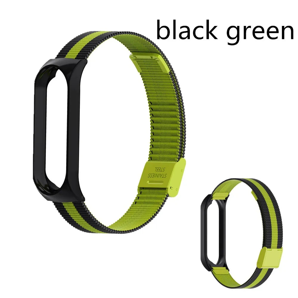 Metal Strap bracelet for Xiaomi mi band 7 6 5 3 4 strap Stainless Steel MiBand 4 Smart Wrist Strap for xiao mi miband 4 3 straps