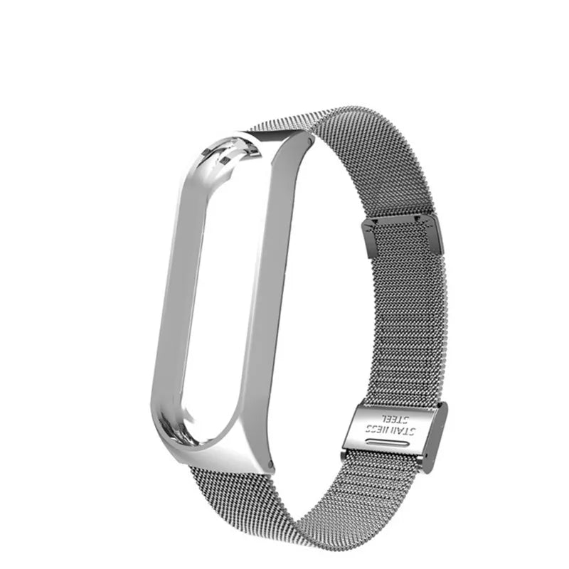 Metal Strap bracelet for Xiaomi mi band 7 6 5 3 4 strap Stainless Steel MiBand 4 Smart Wrist Strap for xiao mi miband 4 3 straps
