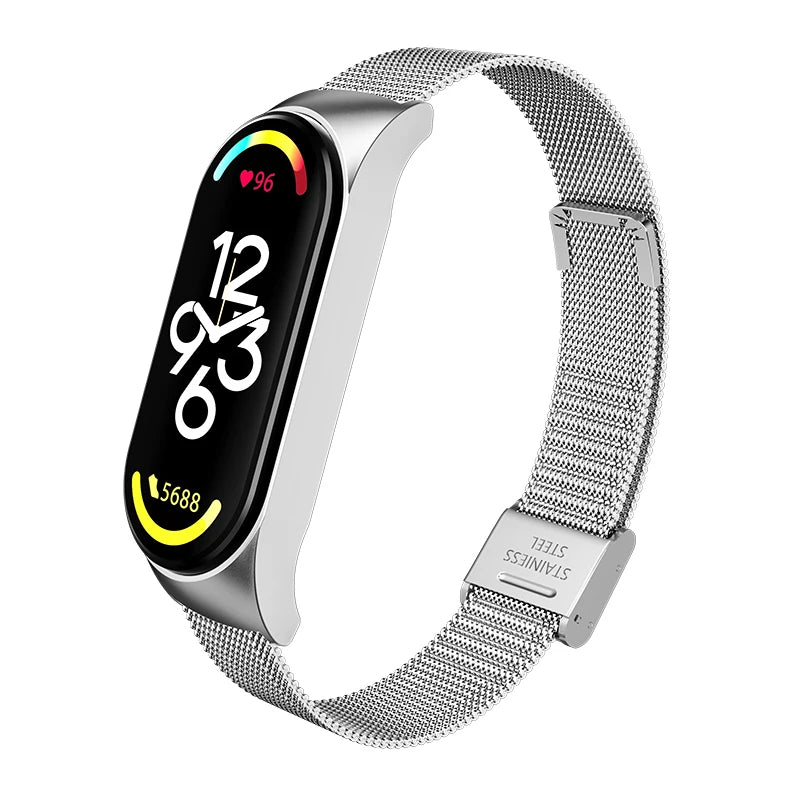 Metal Strap bracelet for Xiaomi mi band 7 6 5 3 4 strap Stainless Steel MiBand 4 Smart Wrist Strap for xiao mi miband 4 3 straps