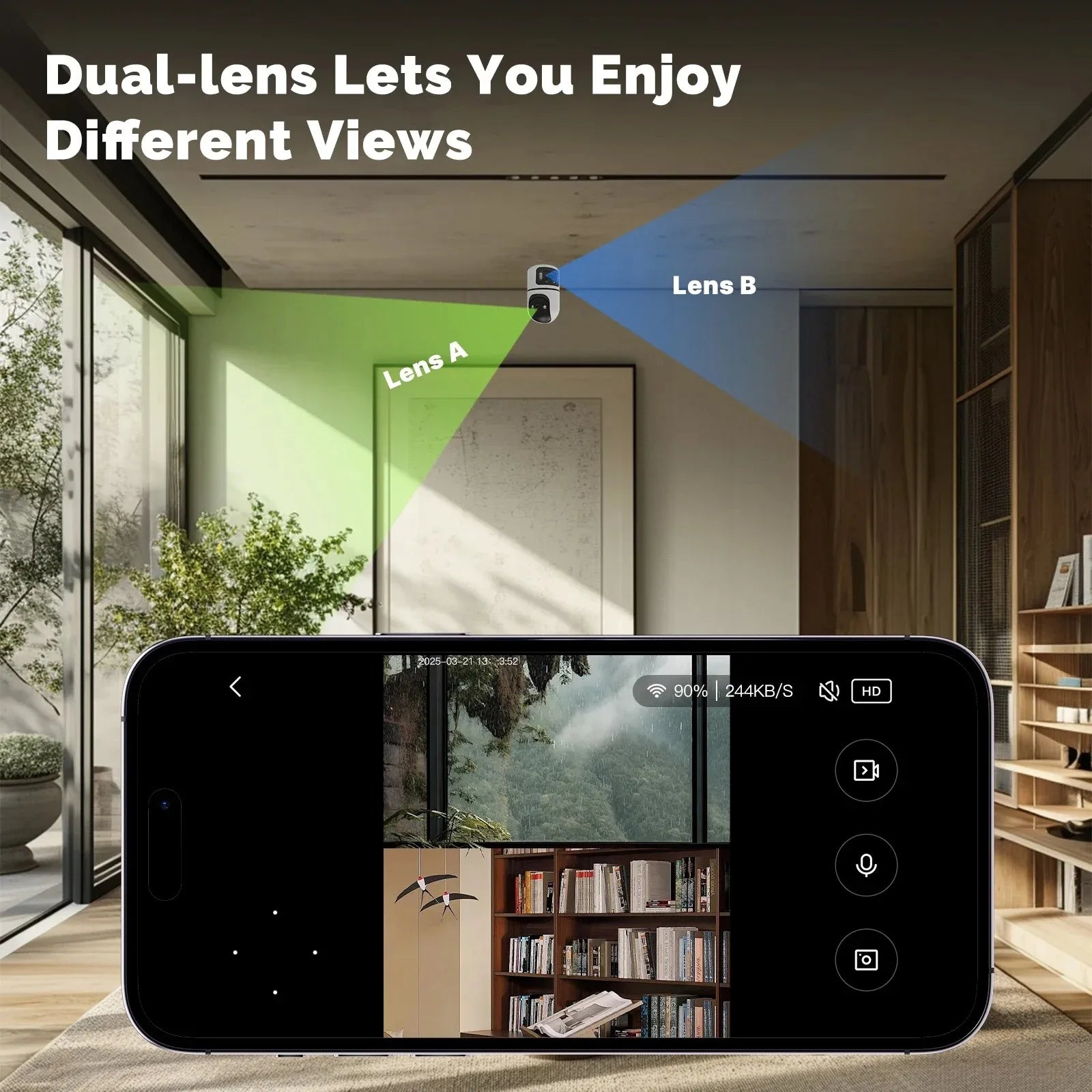 8MP WiFi IP Camera Dual Lens with Adjustable Bracket Security Wireless Surveillance Cameras Onvif 10X Zoom Baby Monitor YOOSEE