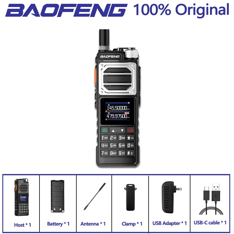 BAOFENG UV-25 10W Tactical Walkie Talkie Wireless Copy Frequency Type-C Profesional Two Way Ham Radio HF Transceiver NEW Upgrade