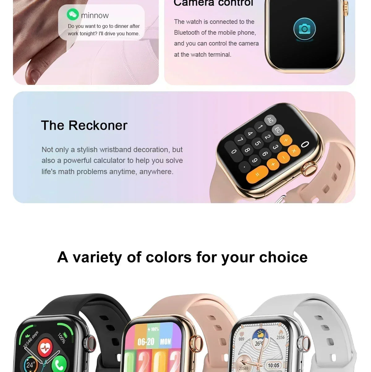 GPS Smart Watch Men For Apple Watch 11 Series Always On Display Body Temperature BT Call NFC Women Smartwatch For IOS Android