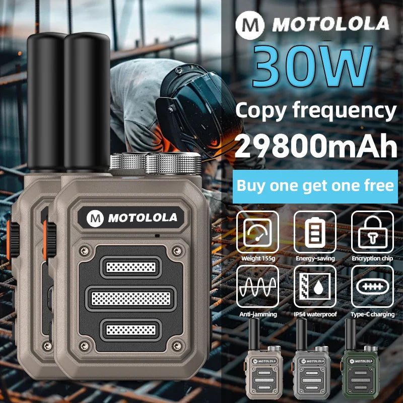 Motolola 2Pcs Mini Walkie Talkie Portable Two-Way Radio Set Walkie-talkies Radio Walkie Talkie Long Range COD