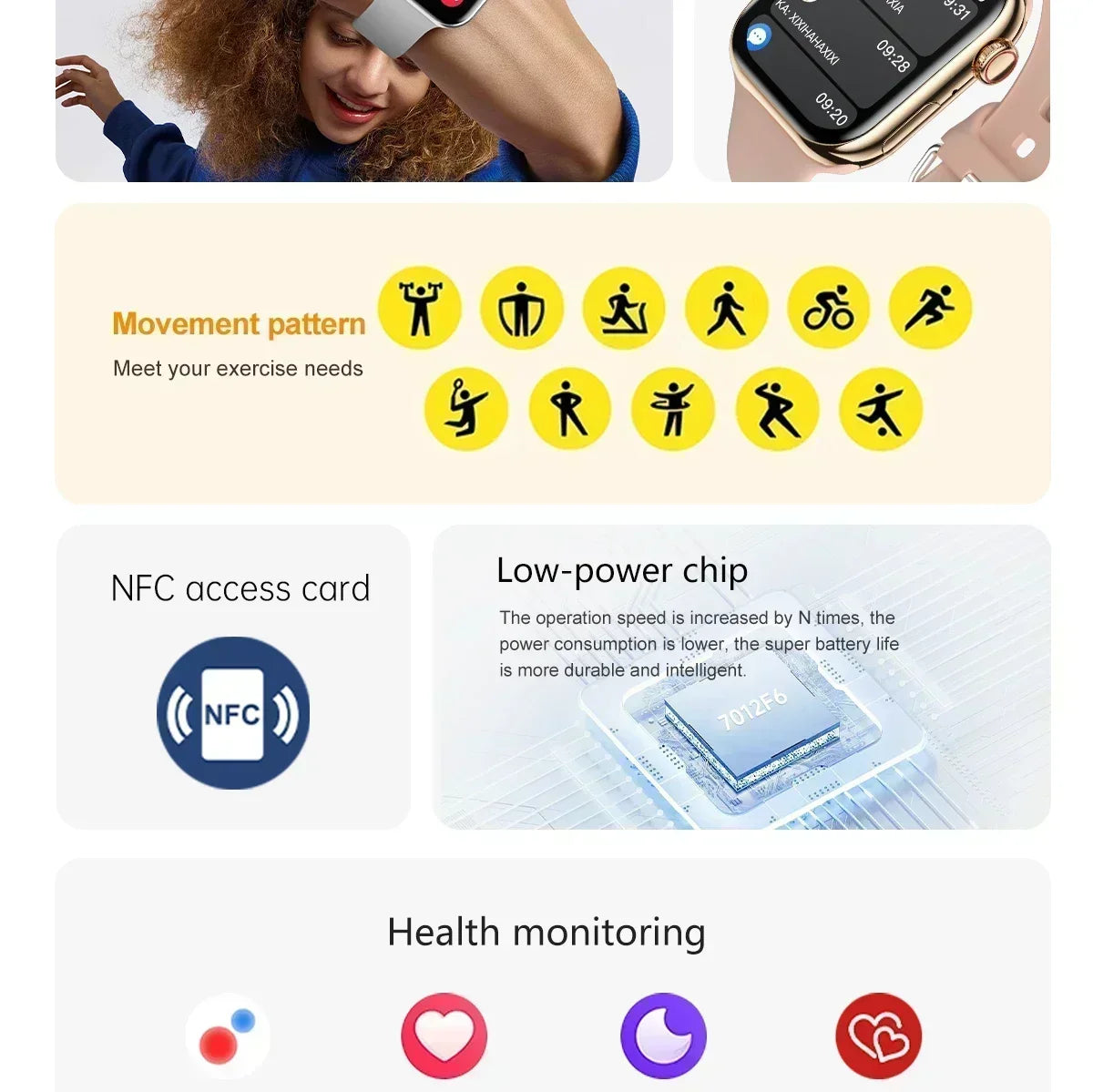 GPS Smart Watch Men For Apple Watch 11 Series Always On Display Body Temperature BT Call NFC Women Smartwatch For IOS Android