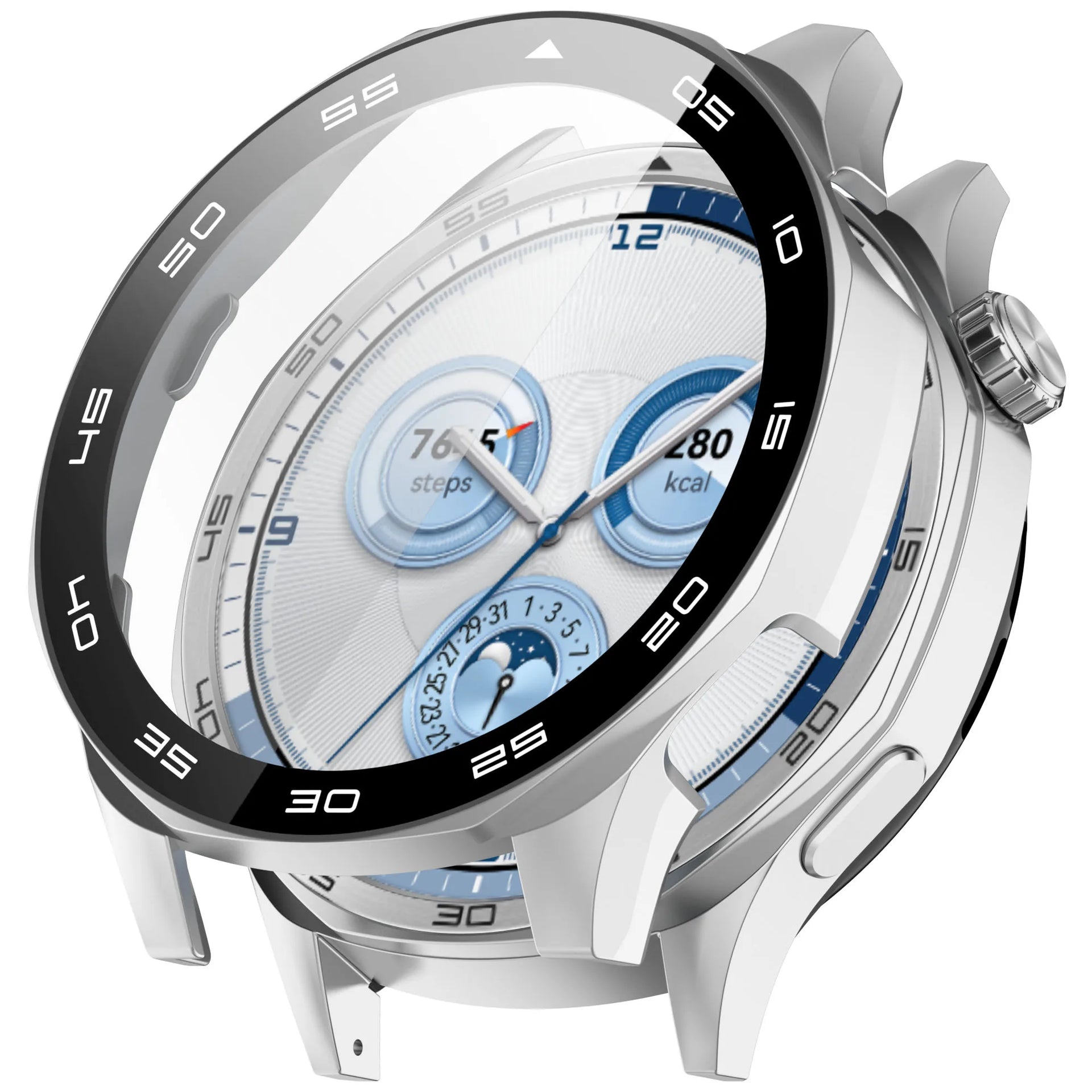 Case for Huawei Watch GT 5/GT5 Pro 46mm Tempered Glass Screen Protector&Hard PC Protective Bumper Huawei GT5 Cover Accessories