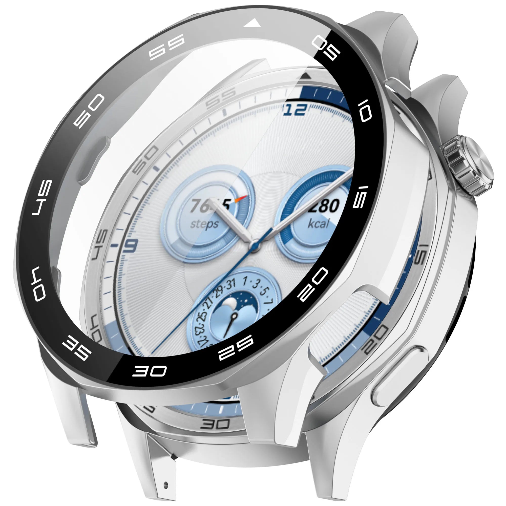 Case for Huawei Watch GT 5/GT5 Pro 46mm Tempered Glass Screen Protector&Hard PC Protective Bumper Huawei GT5 Cover Accessories