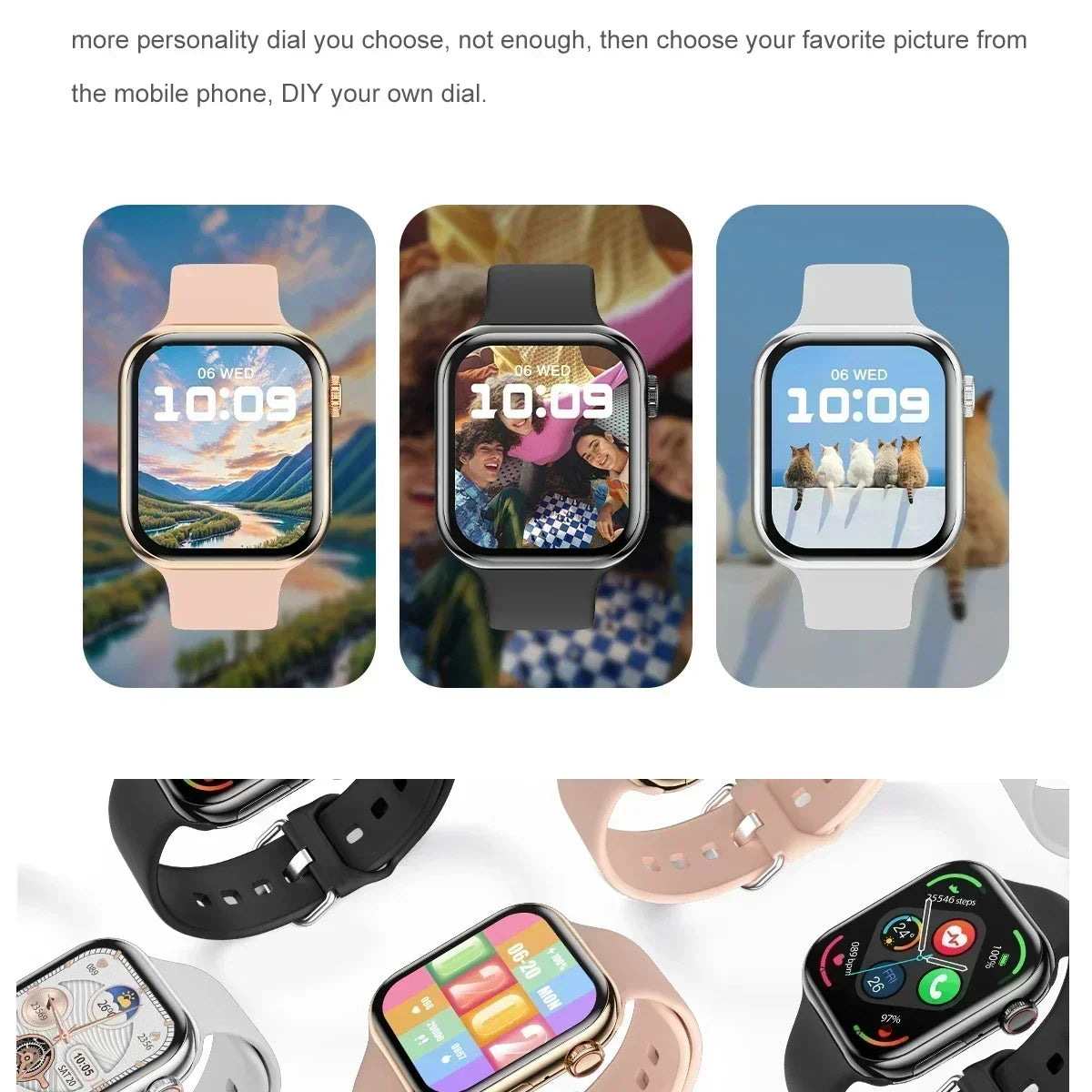 GPS Smart Watch Men For Apple Watch 11 Series Always On Display Body Temperature BT Call NFC Women Smartwatch For IOS Android