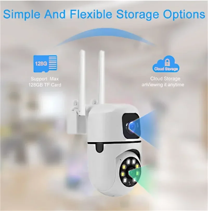 8MP Wifi Camera Dual Lens Security Wireless Outdoor Cameras Two-way Audio  AI Human Tracking Color Night Vision Baby Monitor