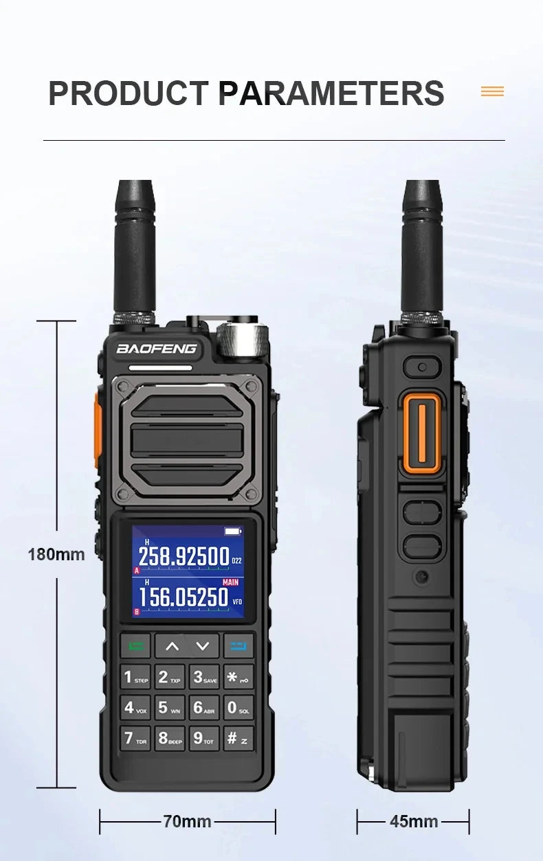 BAOFENG UV-25 10W Tactical Walkie Talkie Wireless Copy Frequency Type-C Profesional Two Way Ham Radio HF Transceiver NEW Upgrade