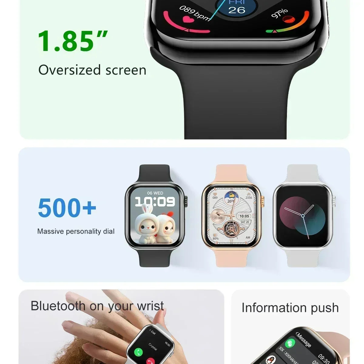 GPS Smart Watch Men For Apple Watch 11 Series Always On Display Body Temperature BT Call NFC Women Smartwatch For IOS Android