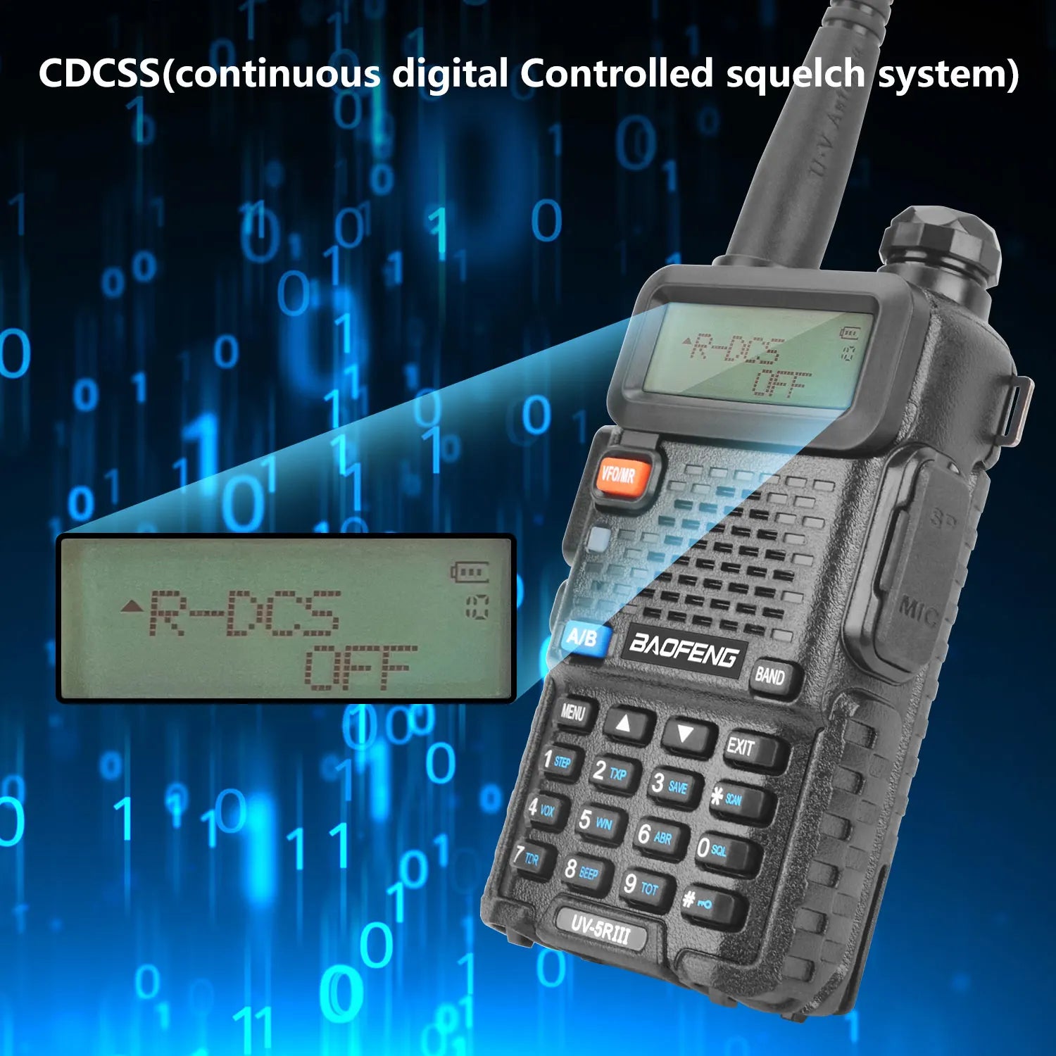 BAOFENG UV-5RIII Walkie Talkie Tri-band 136-174MHz200-260MHz 400-520MHz 128Ch 5W FM VOX Roger Beep