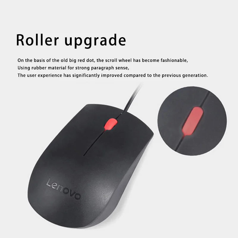 Mouse Lenovo Mouse Ems-537A Wired Mouse Office Mouse Black