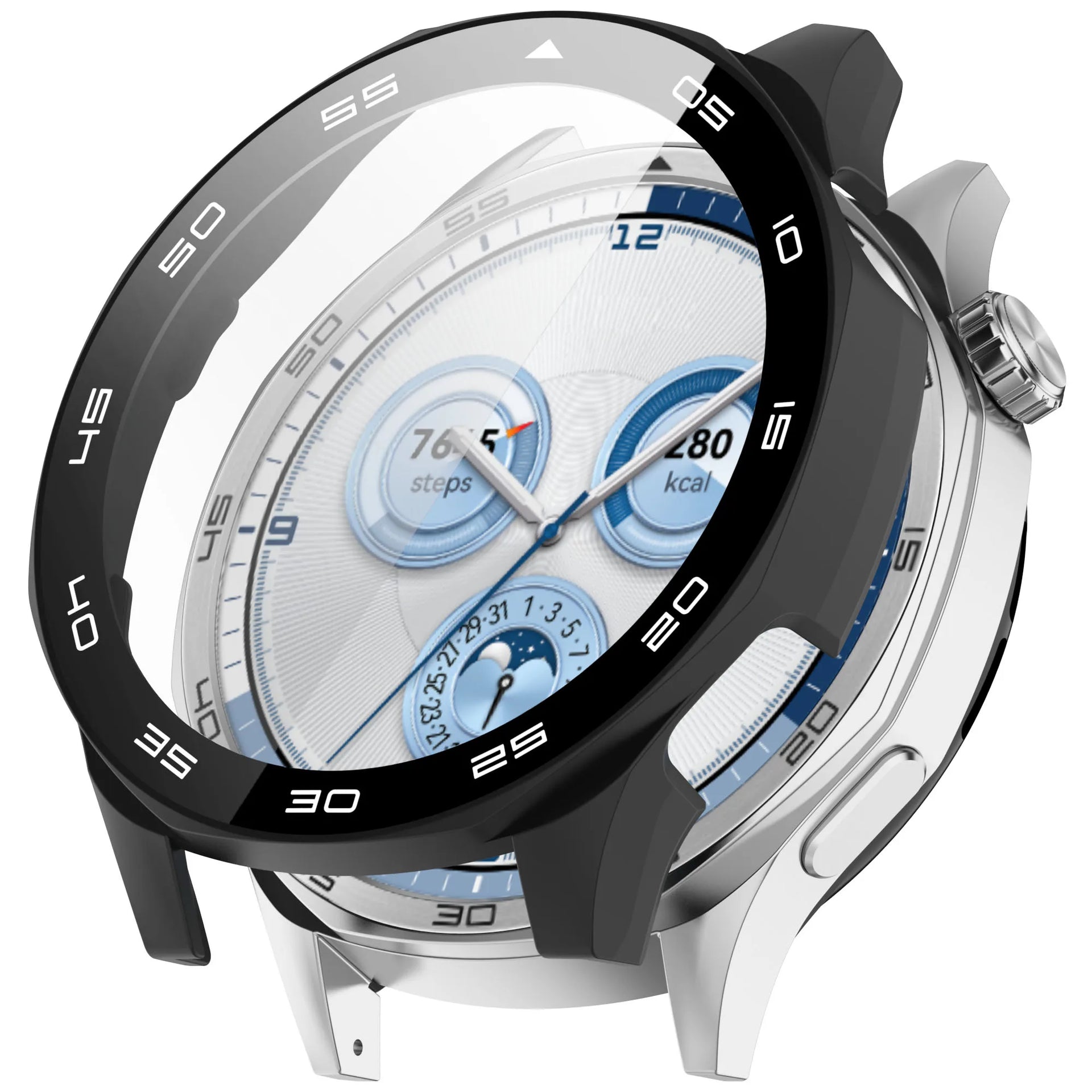 Case for Huawei Watch GT 5/GT5 Pro 46mm Tempered Glass Screen Protector&Hard PC Protective Bumper Huawei GT5 Cover Accessories