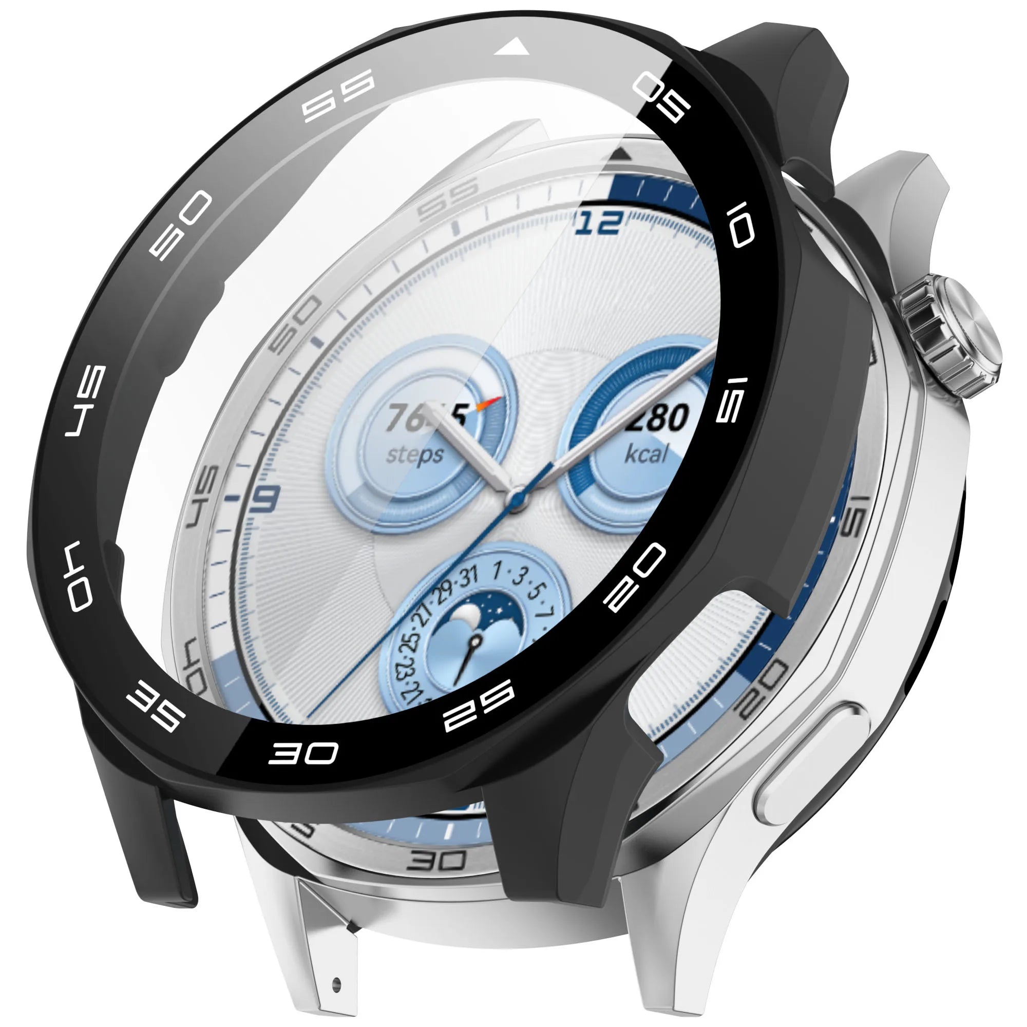 Case for Huawei Watch GT 5/GT5 Pro 46mm Tempered Glass Screen Protector&Hard PC Protective Bumper Huawei GT5 Cover Accessories