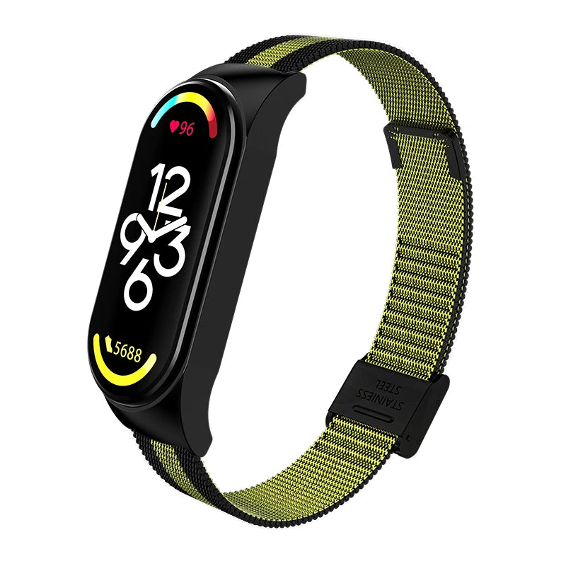Metal Strap bracelet for Xiaomi mi band 7 6 5 3 4 strap Stainless Steel MiBand 4 Smart Wrist Strap for xiao mi miband 4 3 straps