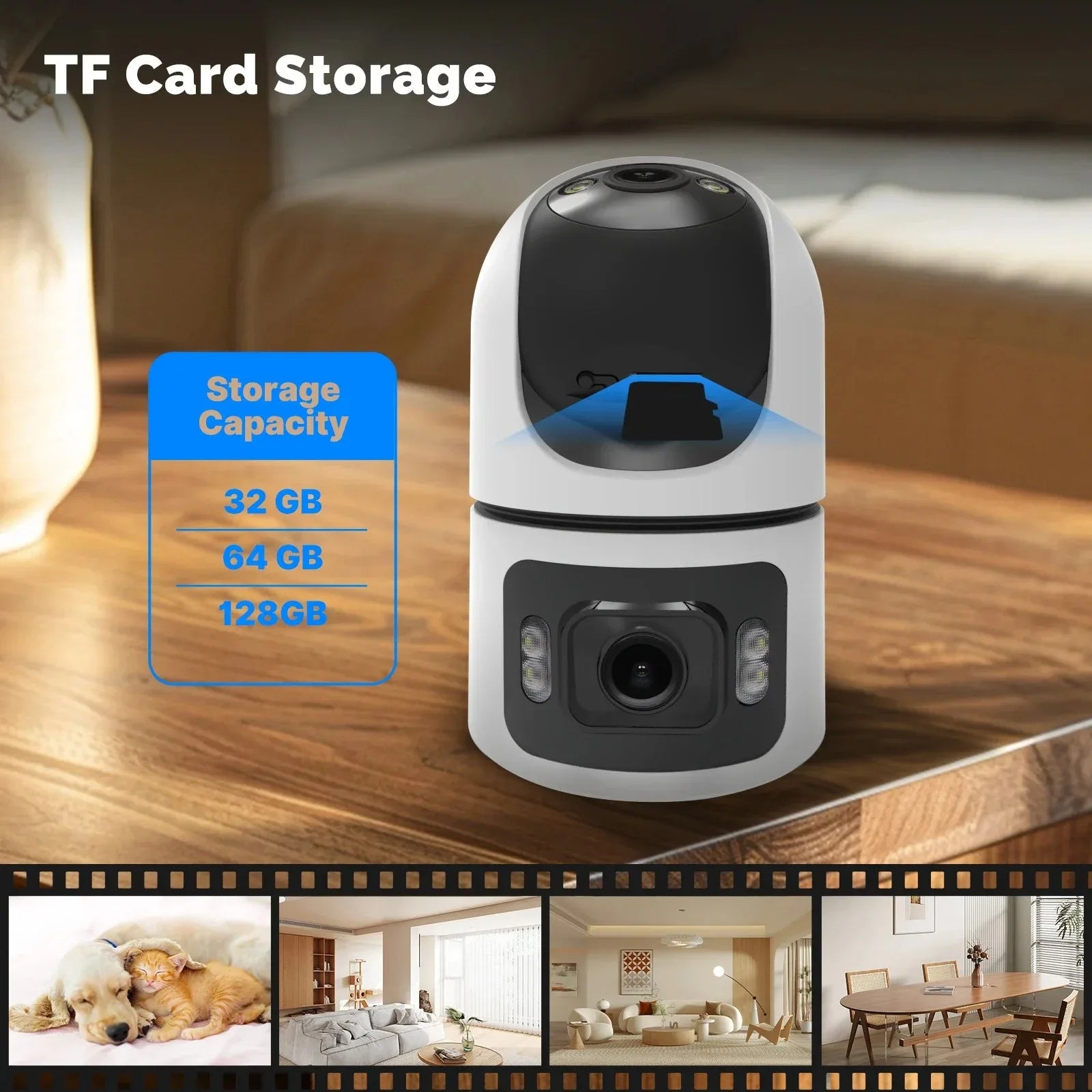 8MP WiFi IP Camera Dual Lens with Adjustable Bracket Security Wireless Surveillance Cameras Onvif 10X Zoom Baby Monitor YOOSEE