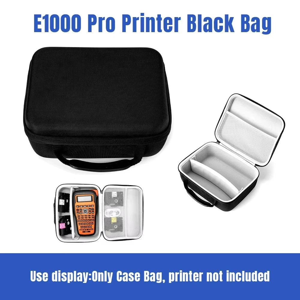 E1000 PRO Label Maker Machine with Tape Multiple Font Icon for for Electrician Factory Office Asset Management, USB-C for Powe