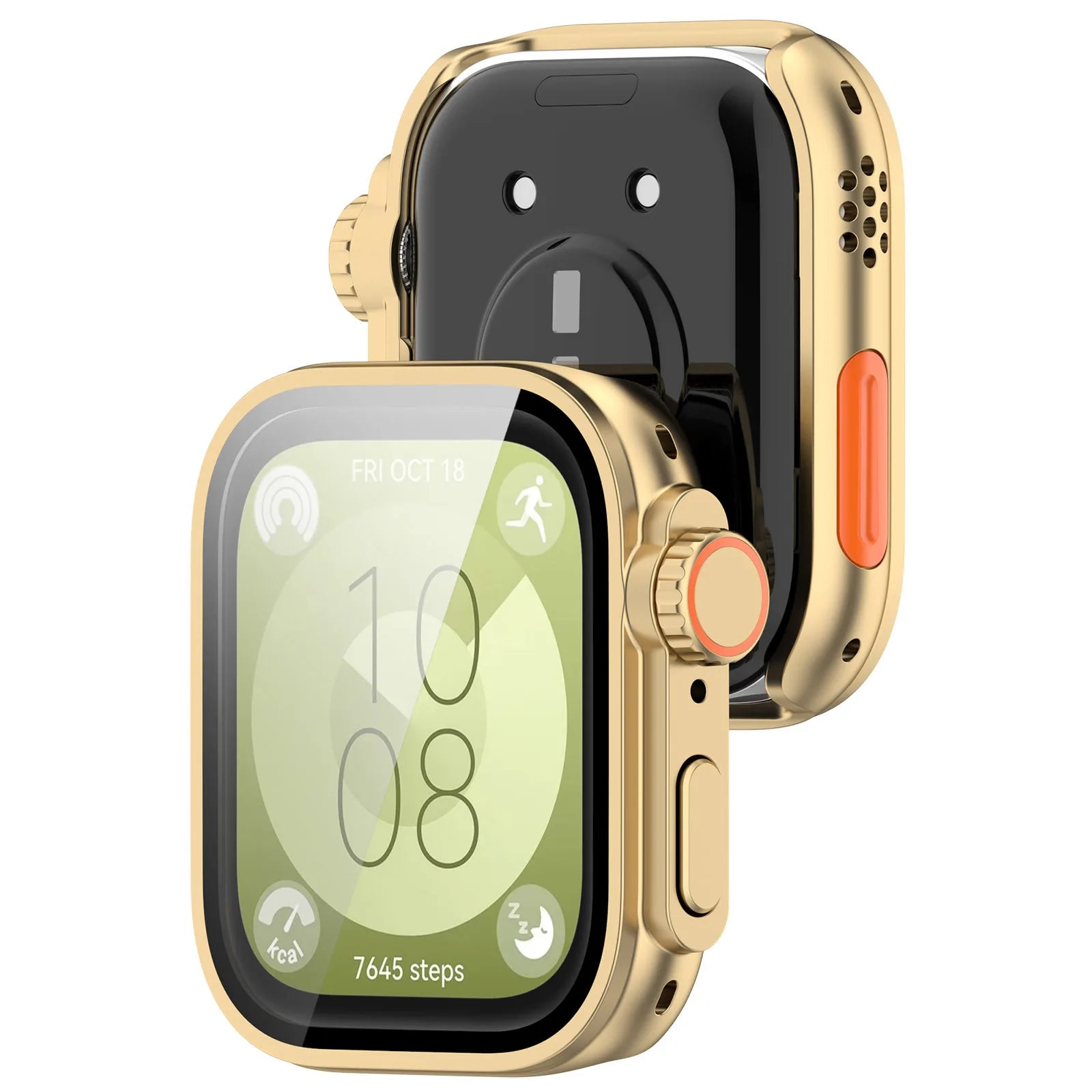 For Huawei Watch Fit 3 Hard Case Tempered Glass Screen Protector Appearance Upgrade Change To Iwatch Ultra 1/2 49MM Accessories