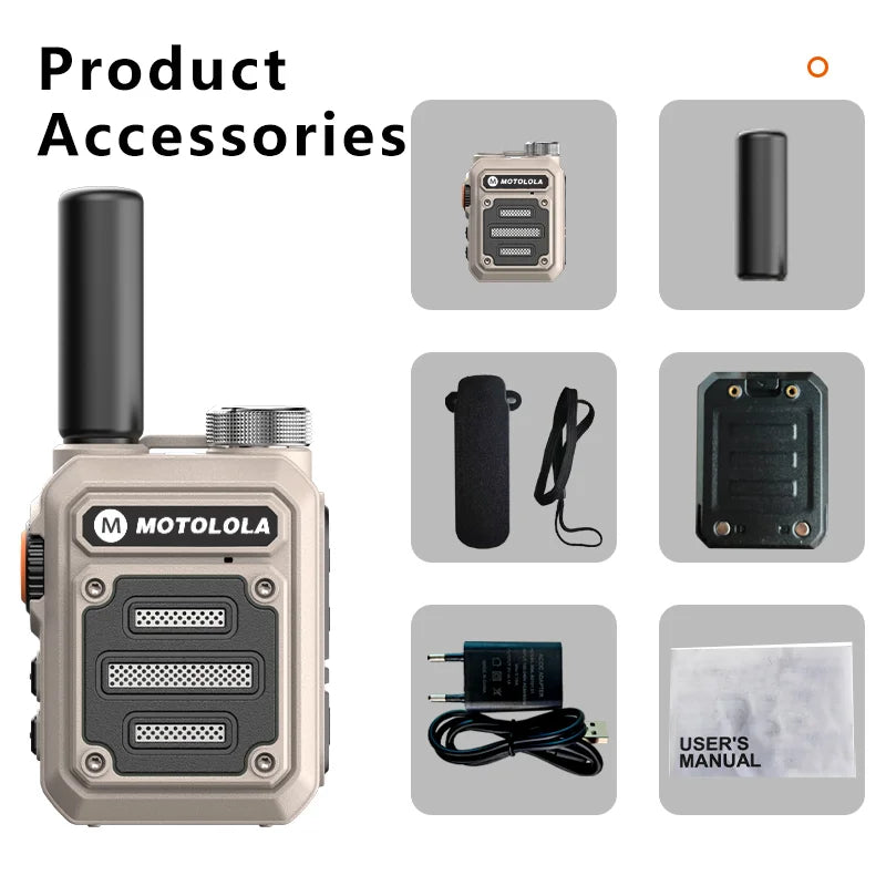Motolola 2Pcs Mini Walkie Talkie Portable Two-Way Radio Set Walkie-talkies Radio Walkie Talkie Long Range COD