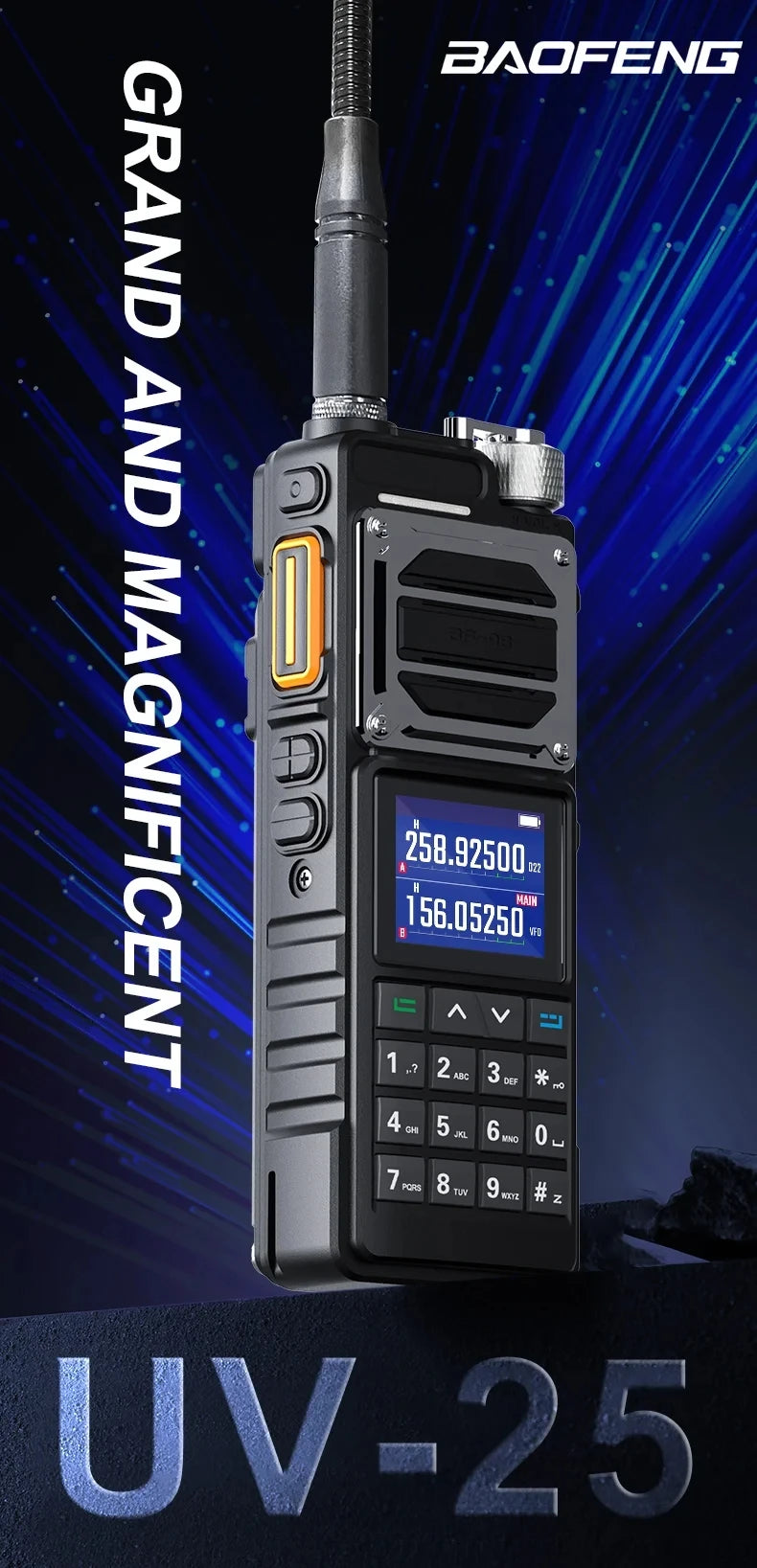 BAOFENG UV-25 10W Tactical Walkie Talkie Wireless Copy Frequency Type-C Profesional Two Way Ham Radio HF Transceiver NEW Upgrade