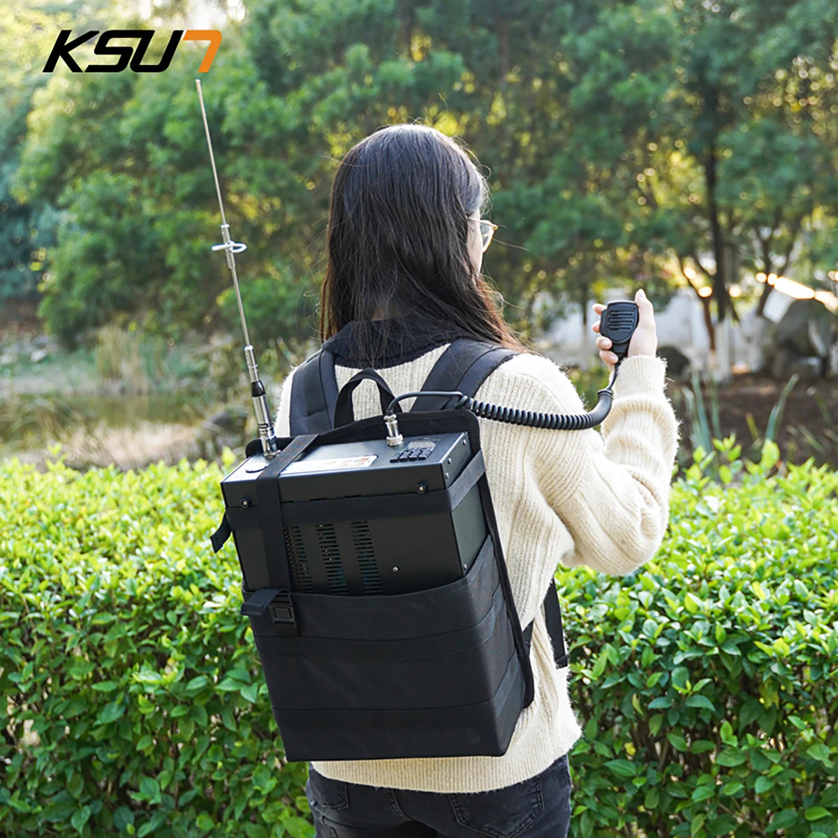 KSUN DM8668 80W Digital Analog Dual Mode Walkie Talkie Encrypted DMR Car Radio for Outdoor Adventure Dispatch Off-road Rescue