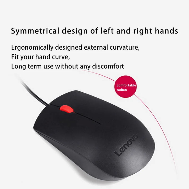 Mouse Lenovo Mouse Ems-537A Wired Mouse Office Mouse Black