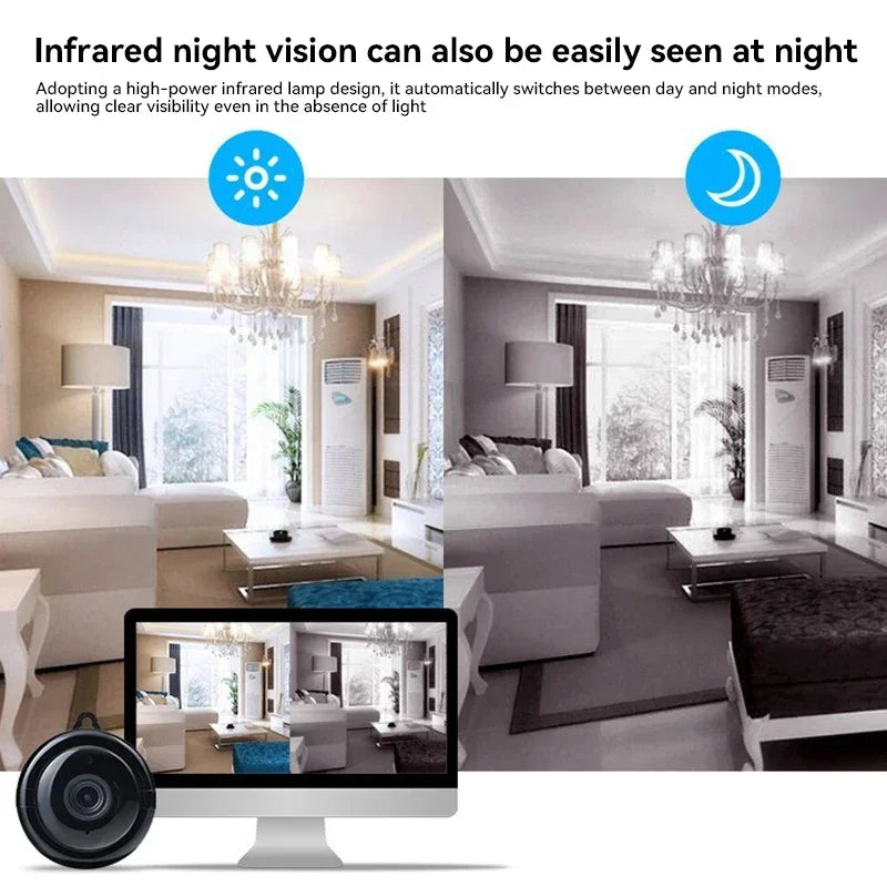 VIVO Wireless WiFi Camera HD 4K Infrared Night Vision Mini Camera Outdoor Smart Detection Home Security Remote Monitoring Camera