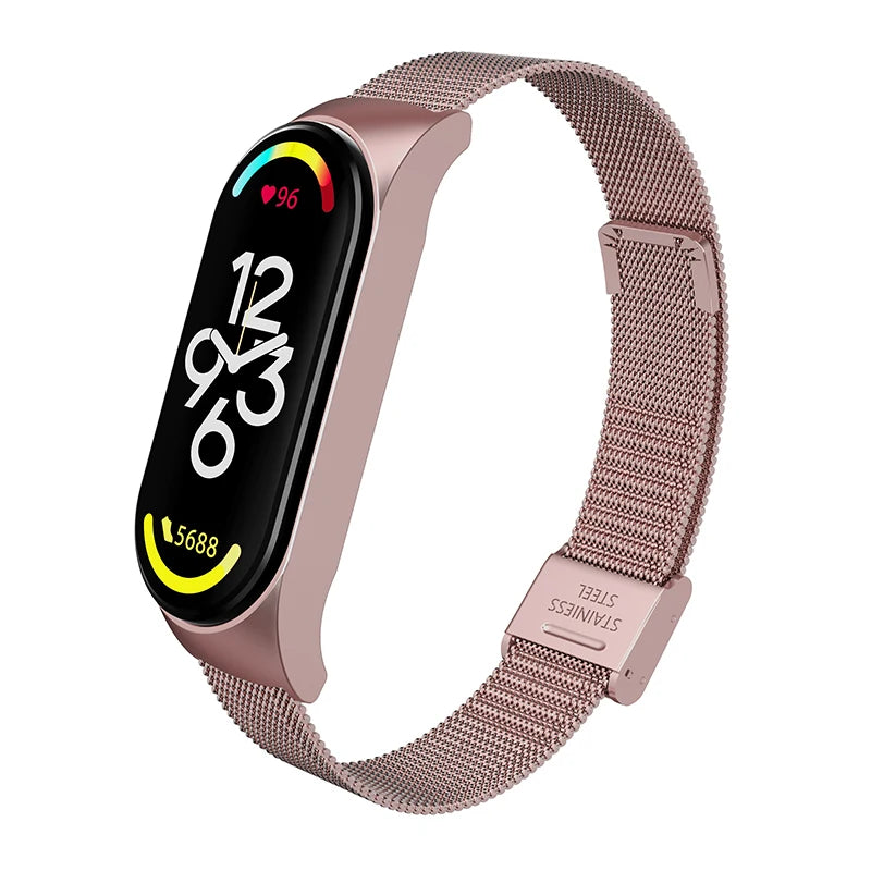 Metal Strap bracelet for Xiaomi mi band 7 6 5 3 4 strap Stainless Steel MiBand 4 Smart Wrist Strap for xiao mi miband 4 3 straps