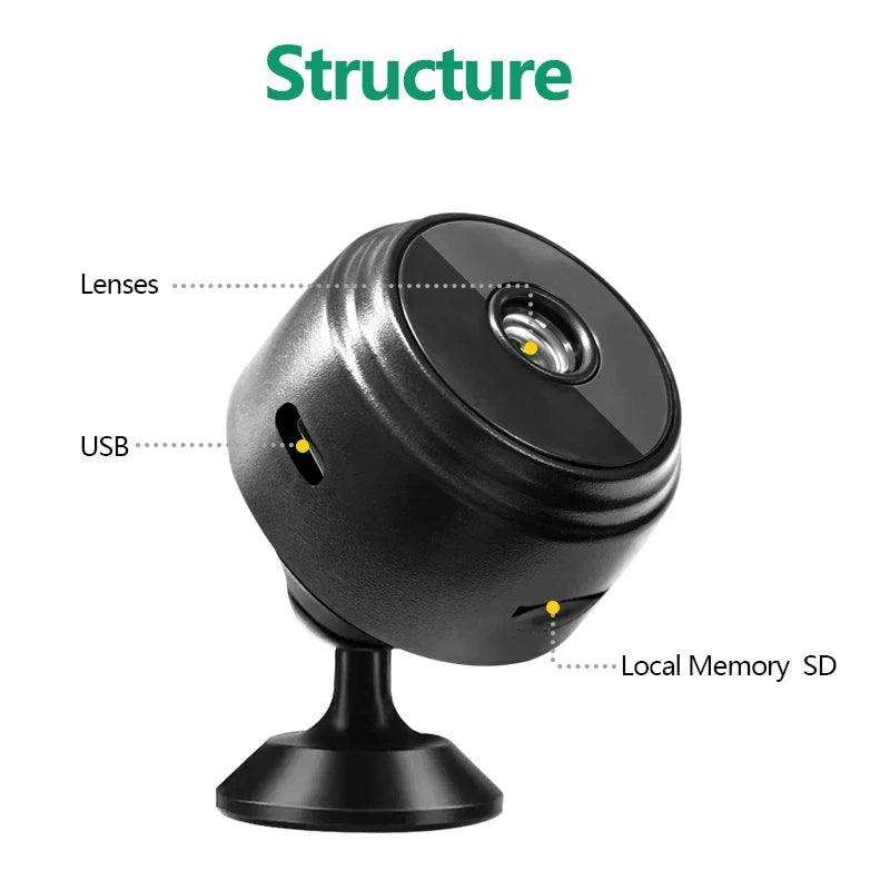 1080P WiFi Wireless Camera Mini Security Smart Video Surveillance HD Indoor Night Vision Secret Security Protection Home Camera