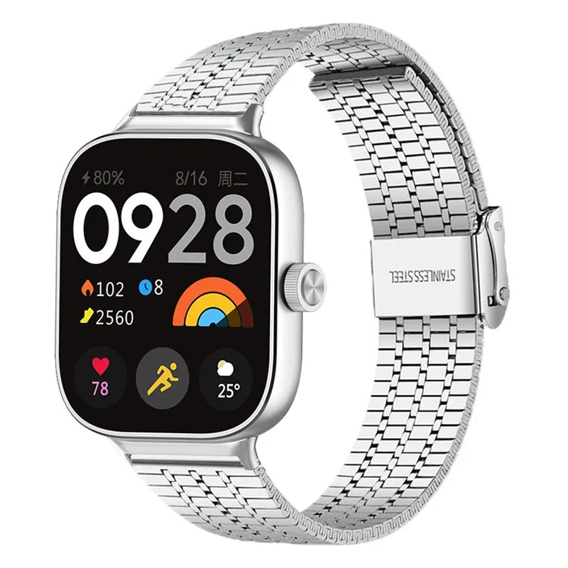 Strap For Xiaomi Smart Band 8 Pro 9 Pro Bracelet for Redmi Watch 4 Metal Stainless Steel Watchband Mi Band 9 Pro Accessories