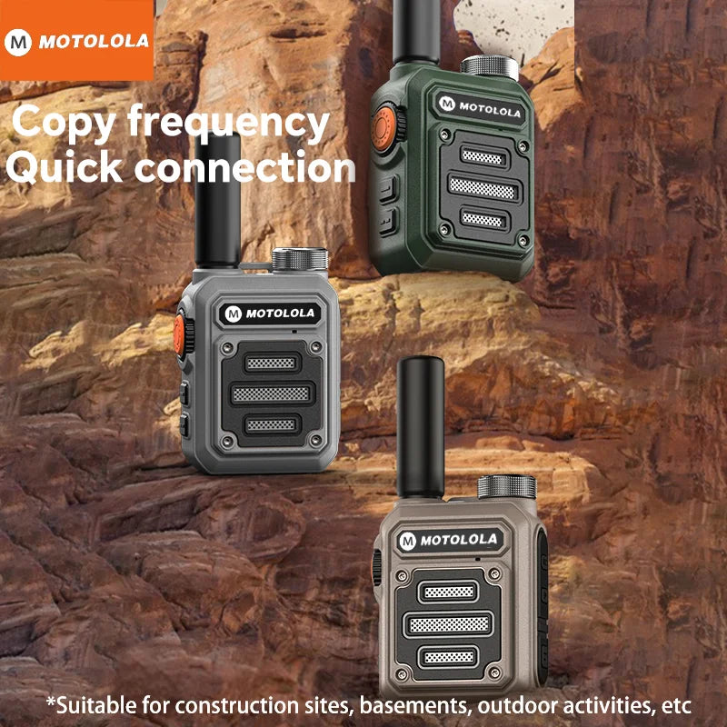 Motolola 2Pcs Mini Walkie Talkie Portable Two-Way Radio Set Walkie-talkies Radio Walkie Talkie Long Range COD