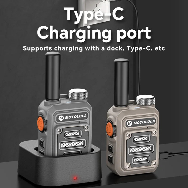Motolola 2Pcs Mini Walkie Talkie Portable Two-Way Radio Set Walkie-talkies Radio Walkie Talkie Long Range COD
