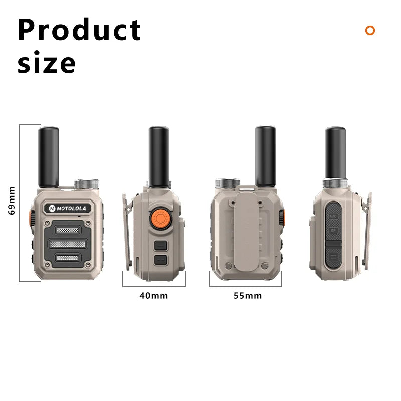 Motolola 2Pcs Mini Walkie Talkie Portable Two-Way Radio Set Walkie-talkies Radio Walkie Talkie Long Range COD