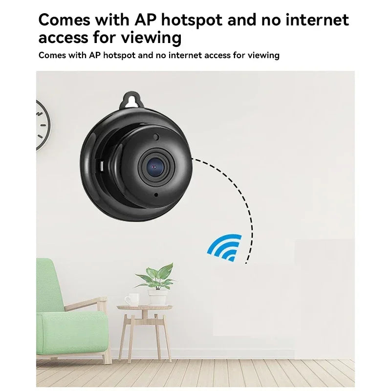 VIVO Wireless WiFi Camera HD 4K Infrared Night Vision Mini Camera Outdoor Smart Detection Home Security Remote Monitoring Camera