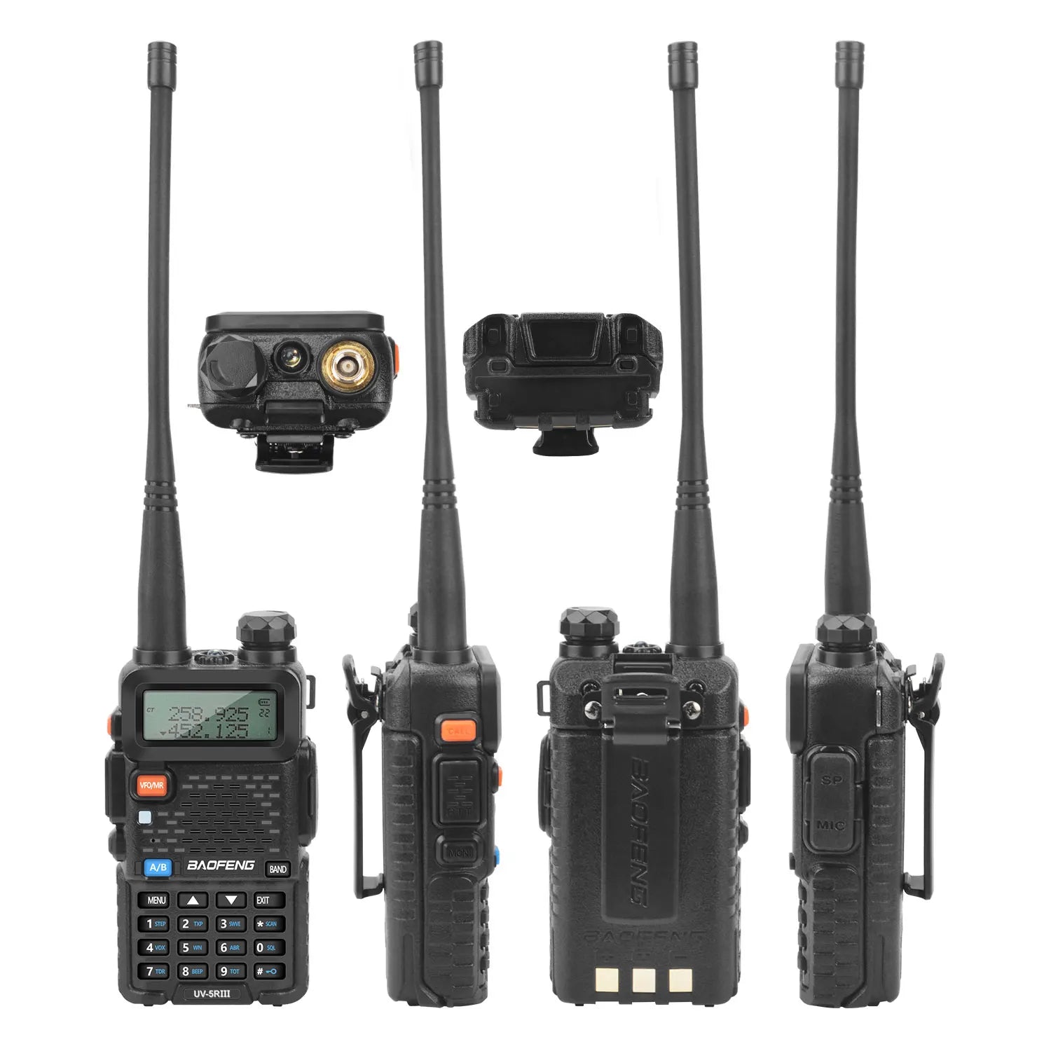 BAOFENG UV-5RIII Walkie Talkie Tri-band 136-174MHz200-260MHz 400-520MHz 128Ch 5W FM VOX Roger Beep