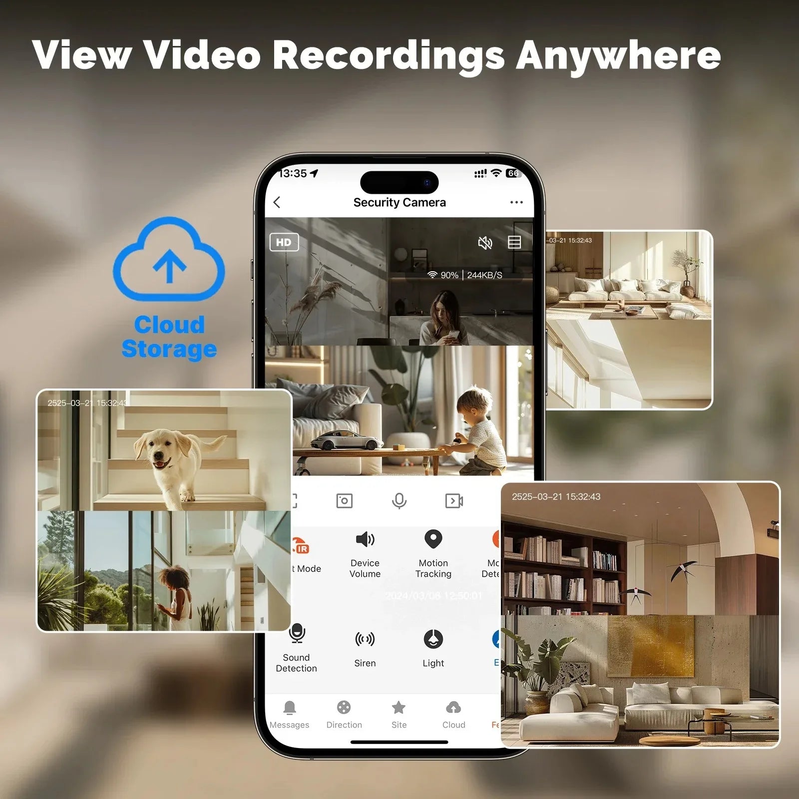 4K 8MP WiFi Surveillance Camera Dual Lens with Adjustable Bracket Two-Way Audio Onvif 10X Zoom Security Wireless Surveillance