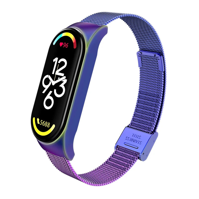 Metal Strap bracelet for Xiaomi mi band 7 6 5 3 4 strap Stainless Steel MiBand 4 Smart Wrist Strap for xiao mi miband 4 3 straps