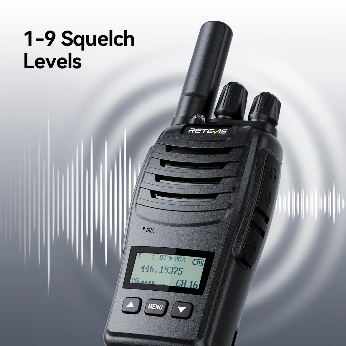 Retevis H777D (H777 Upgraded）Walkie Talkie Portable License Free LCD Display Radio Long Range Type-C Walkie-Talkies for Camping