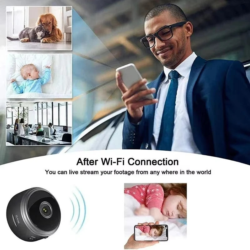 1080P WiFi Wireless Camera Mini Security Smart Video Surveillance HD Indoor Night Vision Secret Security Protection Home Camera