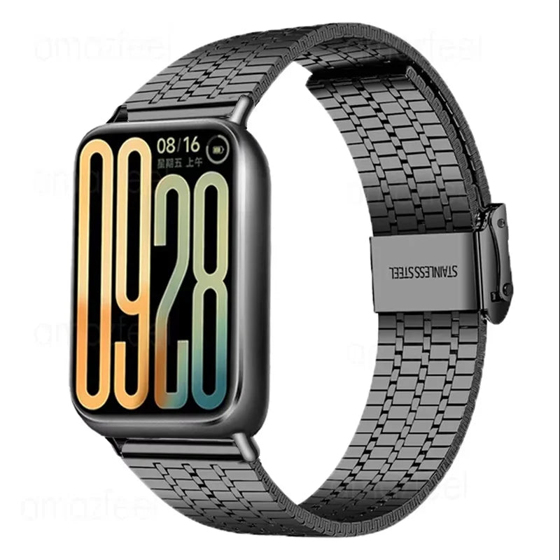 Strap For Xiaomi Smart Band 8 Pro 9 Pro Bracelet for Redmi Watch 4 Metal Stainless Steel Watchband Mi Band 9 Pro Accessories