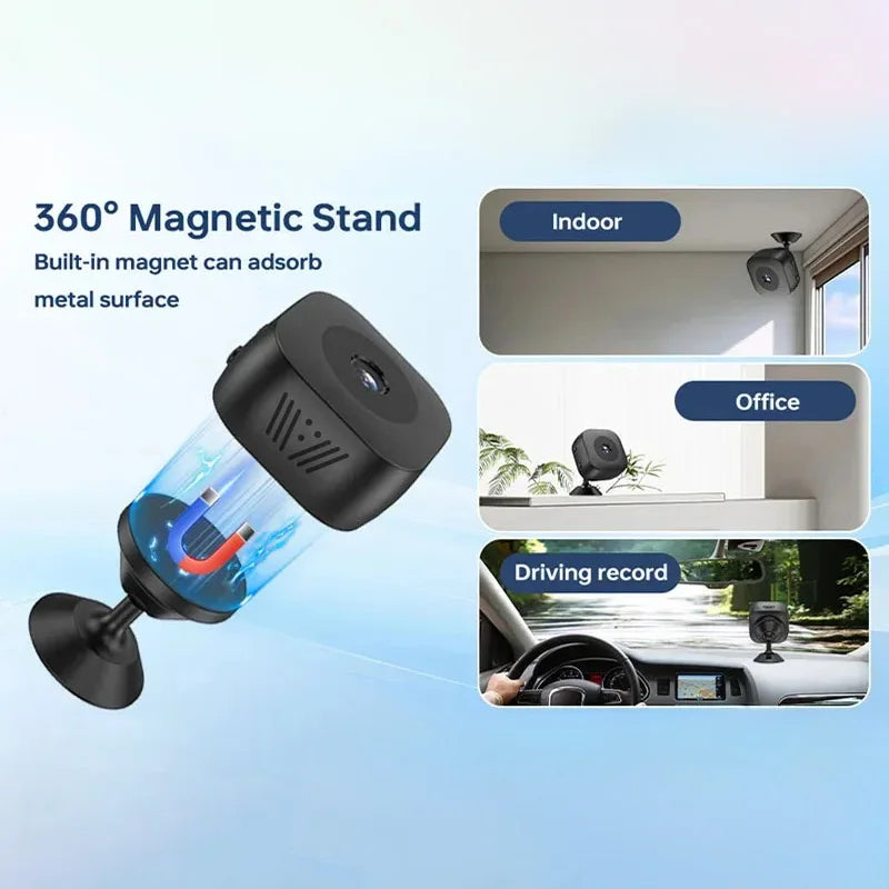 Security Camera 4K Mini Full Color Night Vision High Definition WiFi Monitor Waterproof Motion Detect Surveillance Smart Home