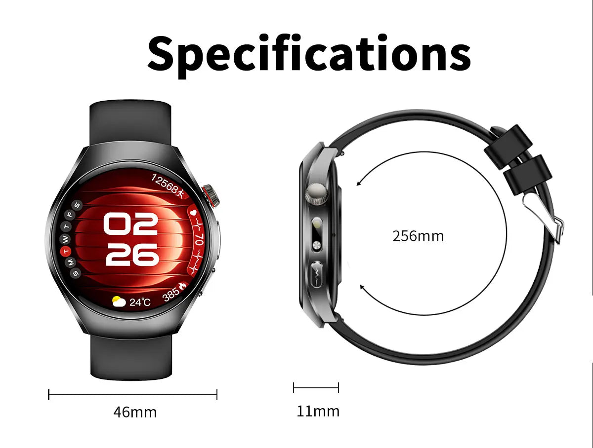 2026 New Accurate Body Health analysis Smart Watch Men ECG Blood lipids Uric acid Blood Pressure Body Fat Voice Call Smartwatch