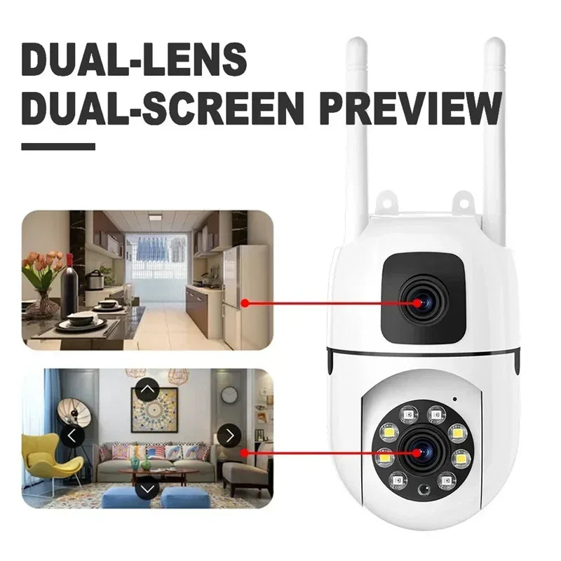 8MP Wifi Camera Dual Lens Security Wireless Outdoor Cameras Two-way Audio  AI Human Tracking Color Night Vision Baby Monitor
