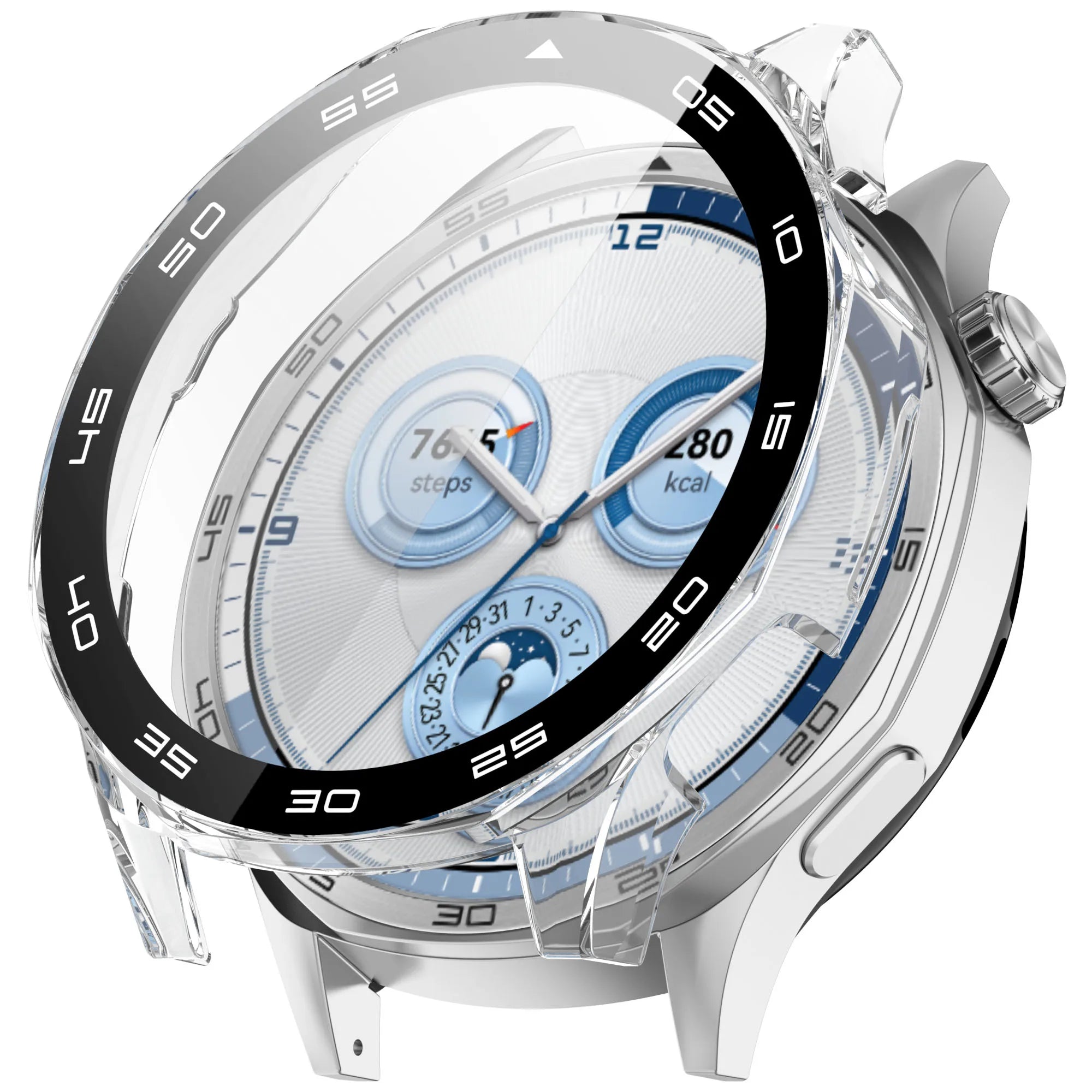 Case for Huawei Watch GT 5/GT5 Pro 46mm Tempered Glass Screen Protector&Hard PC Protective Bumper Huawei GT5 Cover Accessories