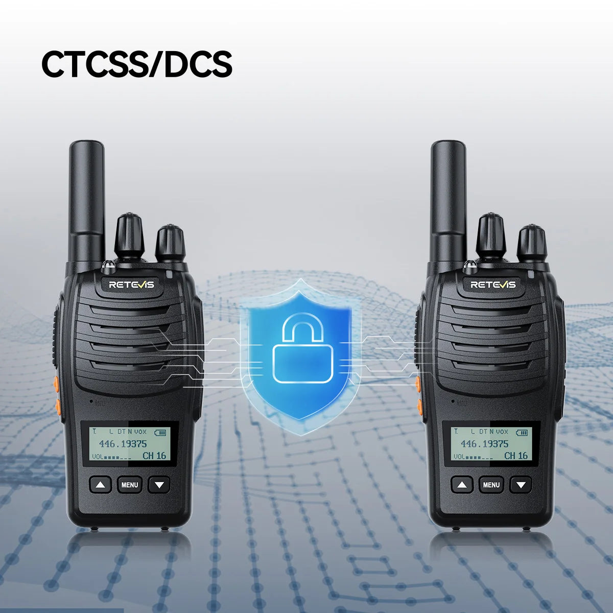 Retevis H777D (H777 Upgraded）Walkie Talkie Portable License Free LCD Display Radio Long Range Type-C Walkie-Talkies for Camping