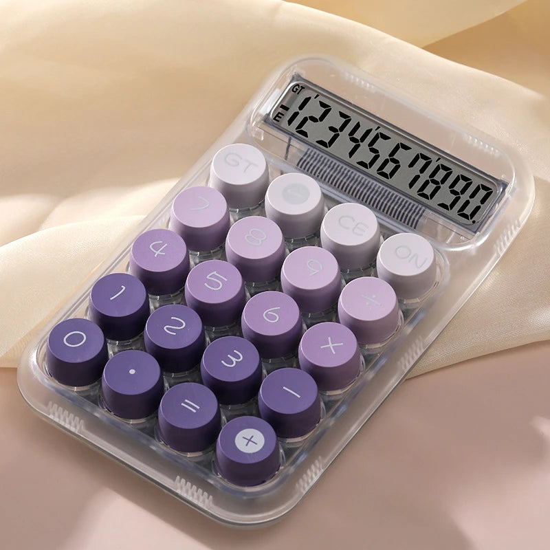 1pc Cute Calculator Gradient 10 Bit Desktop Calculator, Suitable for Business Offices and Homes (battery Powered)