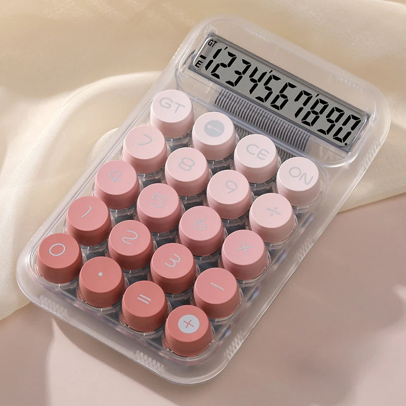 1pc Cute Calculator Gradient 10 Bit Desktop Calculator, Suitable for Business Offices and Homes (battery Powered)