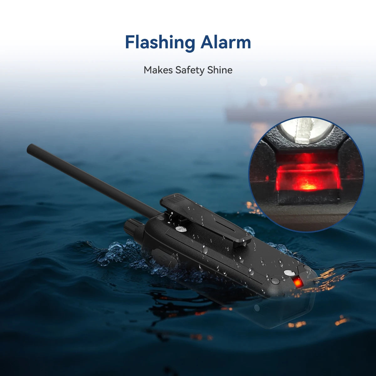 Retevis RM15 Marine Radio Transceiver VHF IP68 Waterproof Floating Radio handheld Portable Long Range Walkie Talkies for Boating