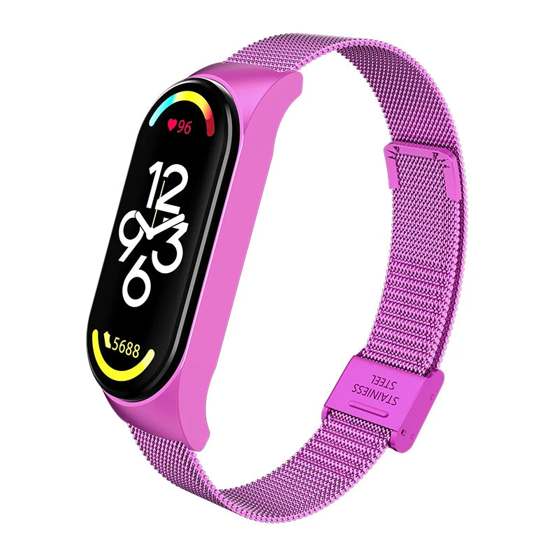 Metal Strap bracelet for Xiaomi mi band 7 6 5 3 4 strap Stainless Steel MiBand 4 Smart Wrist Strap for xiao mi miband 4 3 straps